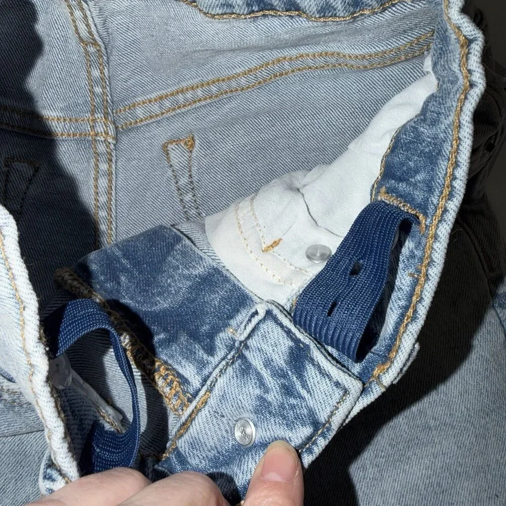 Old Navy Girls Jeans Slim Light Wash Size 10 NEW Adjustable Waist Distressed‎